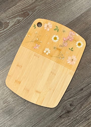 Pink Floral Cutting Board