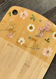 Pink Floral Cutting Board