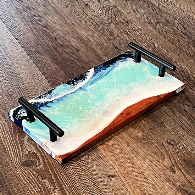 Coastal Waves Serving Tray