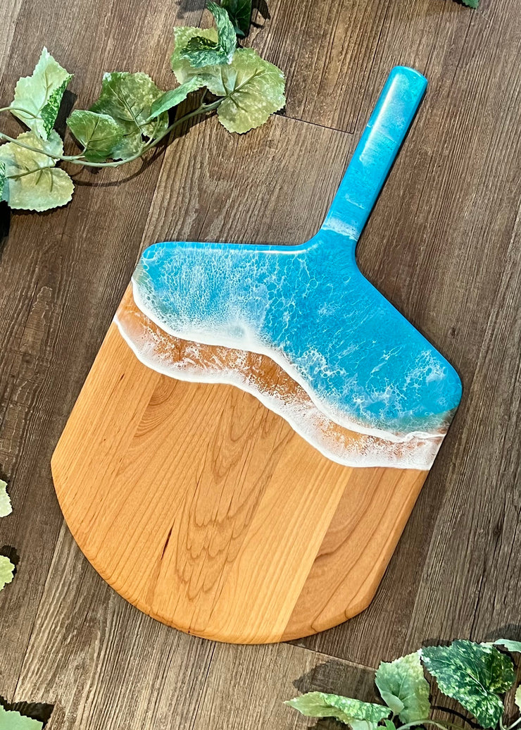 Bright Shimmery Blue Pizza Peel