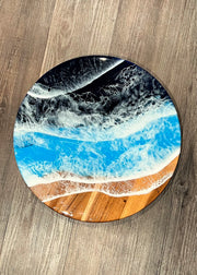 Blended Turquoise and Navy Lazy Susan