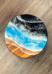 Blended Turquoise and Navy Lazy Susan